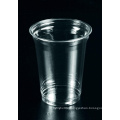 Disposable Pet Plastic Cup with Flat Lid Dome Cover